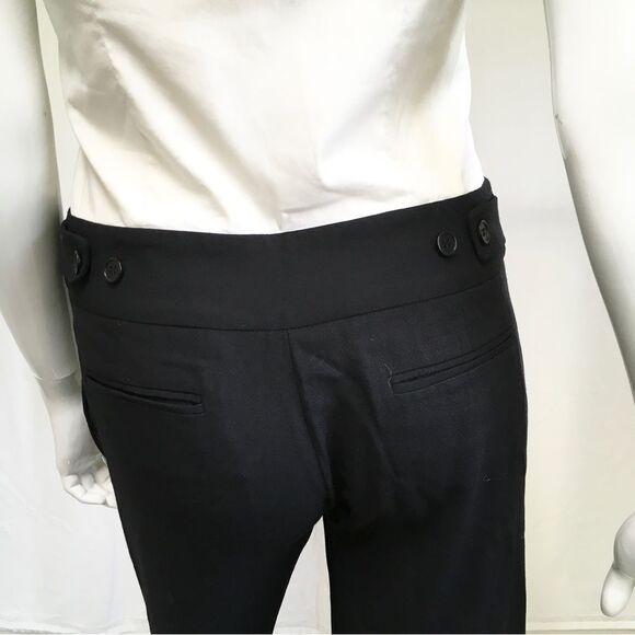 BCBGMaxazria Victorian Ruffle Wide-Leg Jumpsuit White Black 2 - Picture 4 of 11